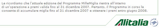 newsletter Alitalia