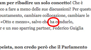 Errore ortografico su Corriere.it